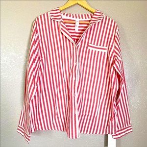 Womens XXL- Red Stripe Pajama Set- NWT